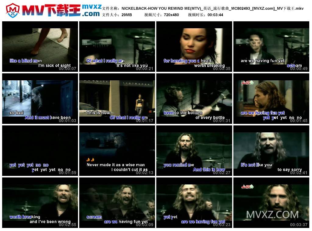 NICKELBACK-HOW YOU REMIND ME(MTV)_英语_流行歌曲_MC802493